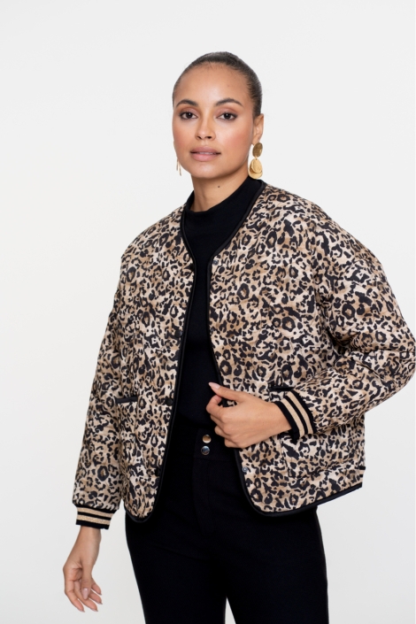 Geisha zwarte dames jas | Model vooraanzicht