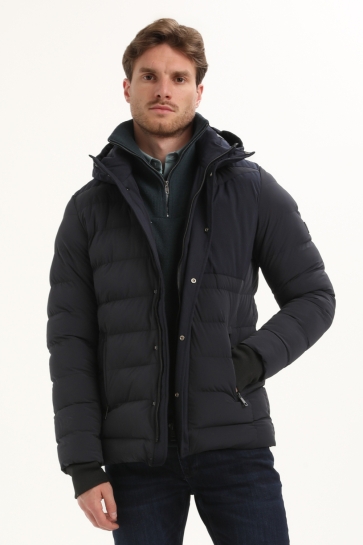 Gabbiano Jas FUNCTIONELE STRETCH KORTE WINTERJAS MET CAPUCHON 535751 301 Navy