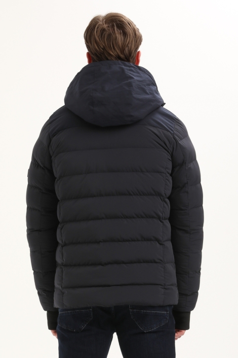 Gabbiano blauwe heren jas | Model achteraanzicht