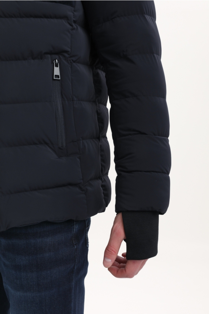 Gabbiano blauwe heren jas | Close up