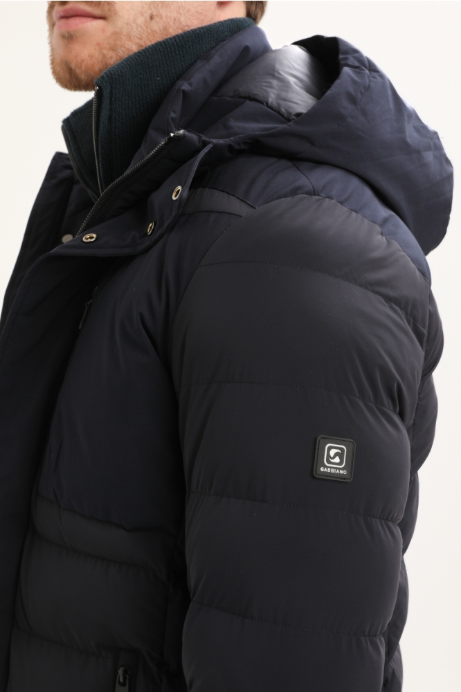Gabbiano blauwe heren jas | Model zijaanzicht