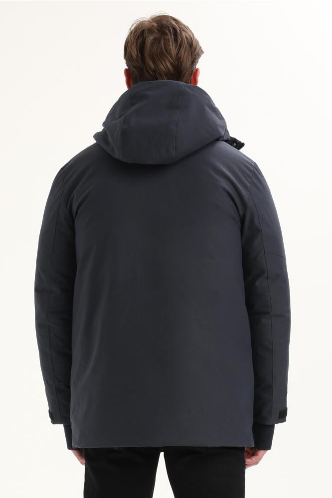 Gabbiano blauwe heren jas | Model achteraanzicht