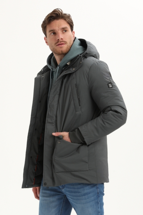 Gabbiano grijze heren jas | Model zijaanzicht