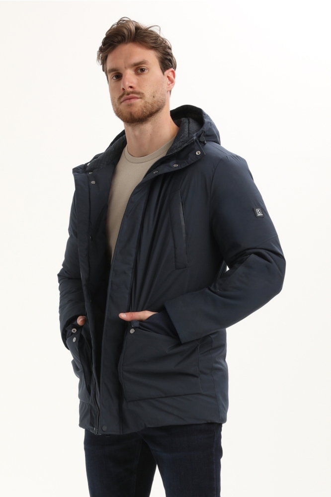 Gabbiano blauwe heren jas | Model zijaanzicht