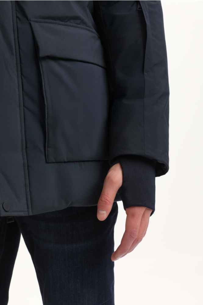Gabbiano blauwe heren jas | Close up