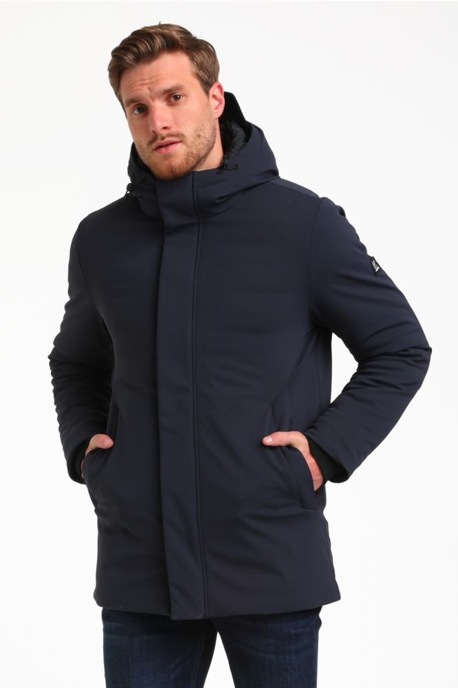 Gabbiano blauwe heren jas | Model vooraanzicht