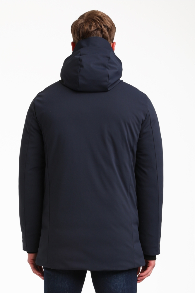 Gabbiano blauwe heren jas | Model achteraanzicht