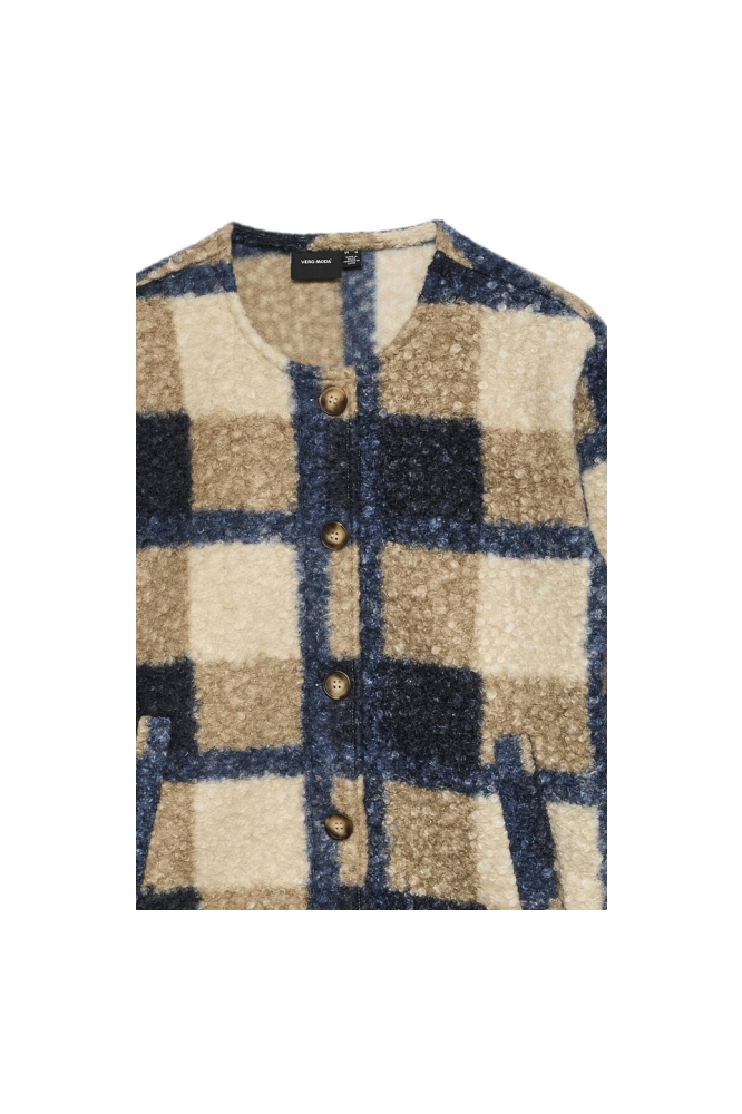 Vero Moda blauwe dames jas | Close up