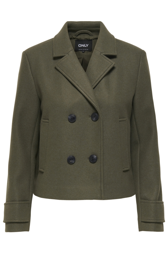 Only groene dames jas | Vooraanzicht