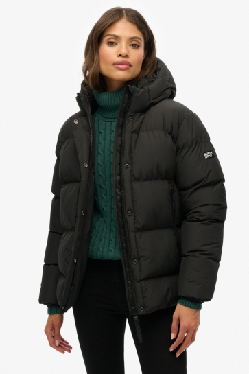 Superdry Jas HOODED 5 BAFFLE SPORTS PUFFER W5012004A 02A BLACK