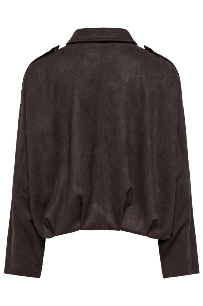 Jacqueline de Yong bruine dames jas | Achteraanzicht