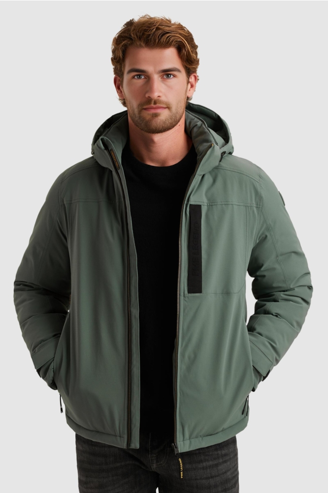 PME legend groene heren jas | Model vooraanzicht