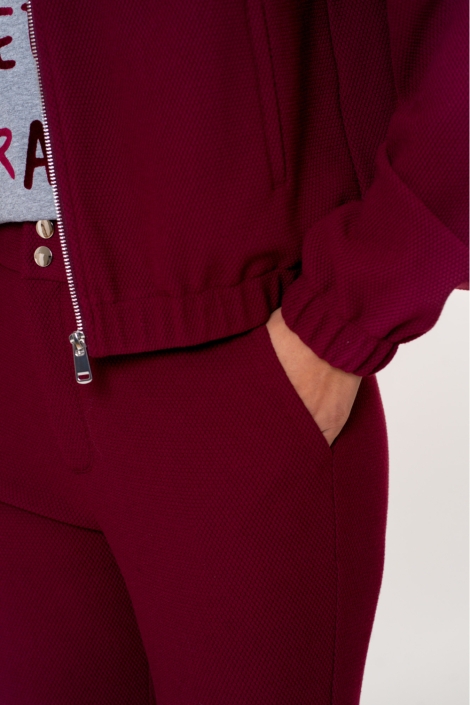 Geisha bordeaux dames vest | Kleurstaal