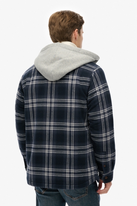 Superdry blauwe heren overhemd | Model achteraanzicht