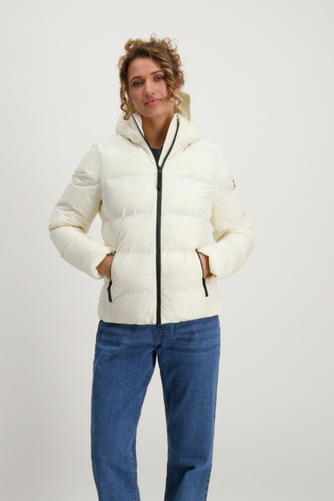Cars beige dames jas | Model vooraanzicht