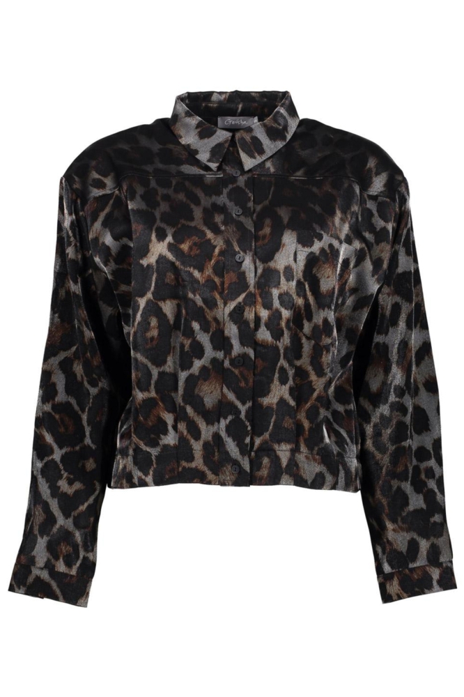 Geisha grijze dames blouse | Vooraanzicht