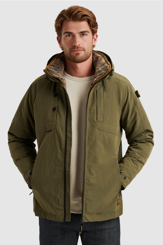 PME legend groene heren jas | Model vooraanzicht