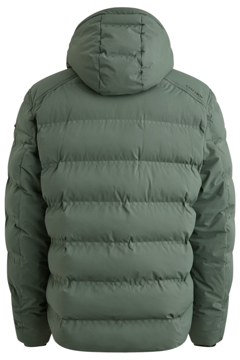 Cast Iron groene heren jas | Achteraanzicht
