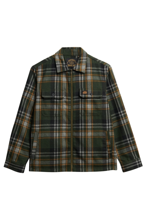 Superdry groene heren overhemd | Vooraanzicht