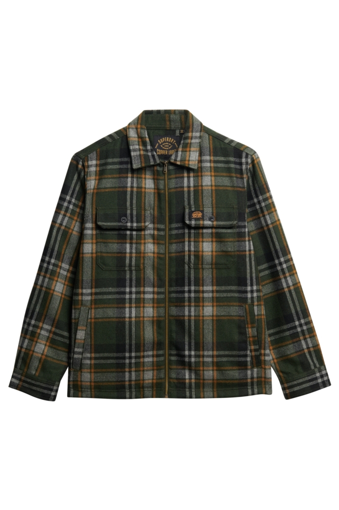 Superdry groene heren overhemd | Vooraanzicht