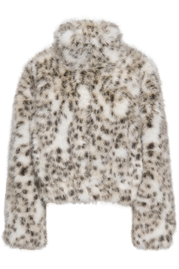 Only Jas ONLJANIS LIFE FAUX FUR LEO JACKET C 15350369 Birch