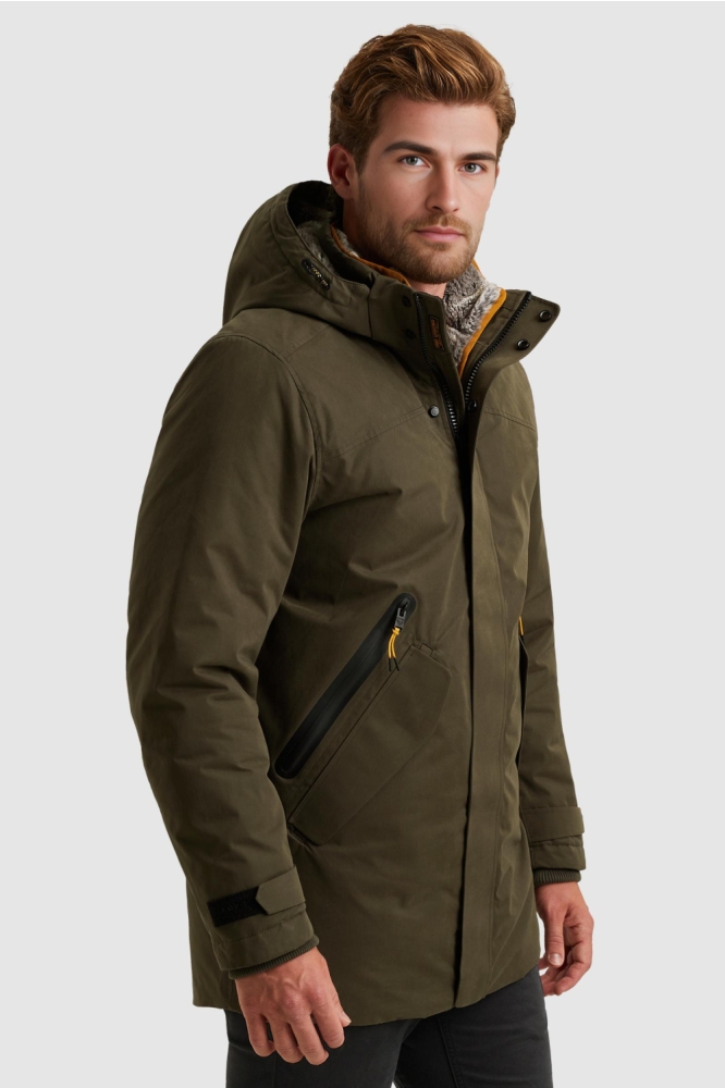 PME legend groene heren jas | Model zijaanzicht