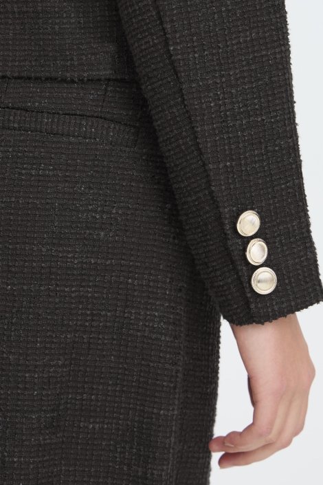 Ichi zwarte dames blazer | Close up