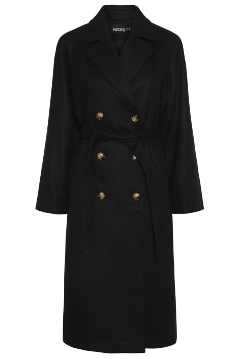 Pieces zwarte dames jas | Vooraanzicht