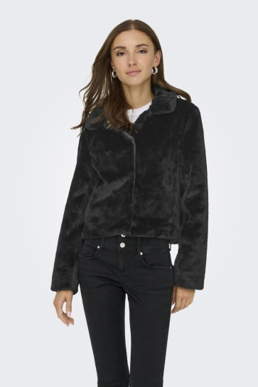 Jacqueline de Yong JDYMACY LIFE FAUX FUR JACKET OTW NO 15353994 BLACK