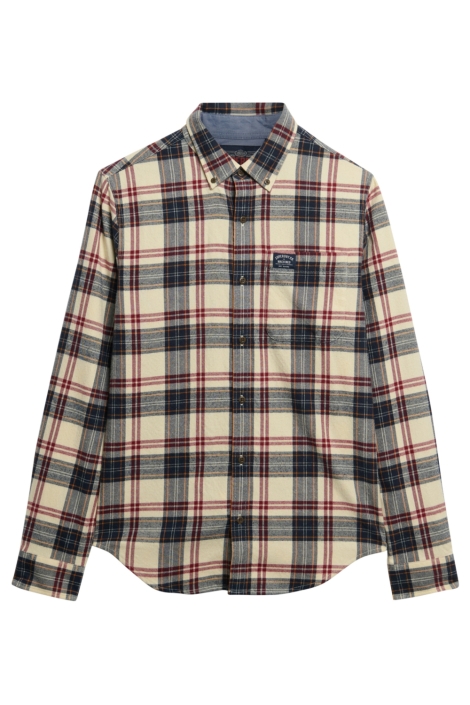 Superdry beige heren overhemd | Vooraanzicht