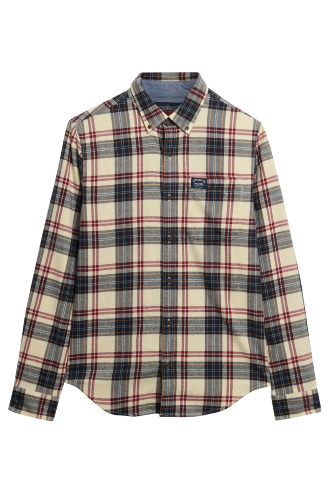 Superdry beige heren overhemd | Vooraanzicht