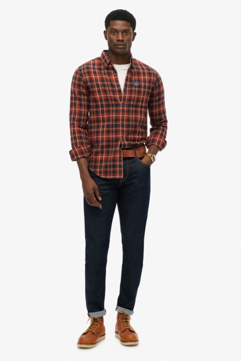 Superdry oranje heren overhemd | Model