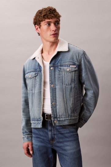Calvin Klein Jas 90S SHERPA TRUCKER T LV04RD737G TINTED THUNDRA