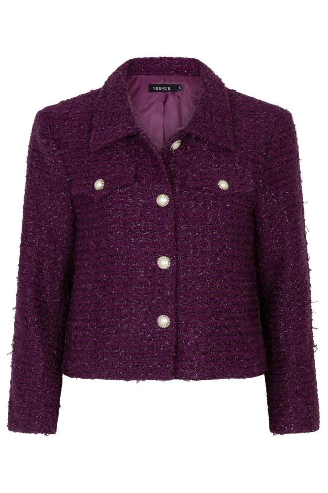 Ydence bordeaux dames jas | Achteraanzicht