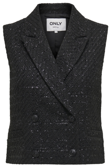 Only Vest ONLNUNA S/L BOUCLE VEST TLR 15314677 BLACK