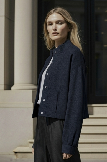 Hype Drop Jas HDMOLLY CROPPED DENIM JACKET 32000027 TITAN