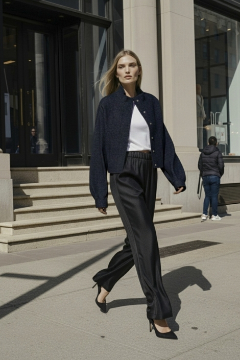 Hype Drop blauwe dames jas | Model