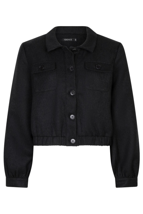 Ydence zwarte dames jas | Achteraanzicht