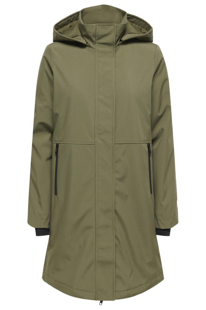 Only groene dames jas | Vooraanzicht