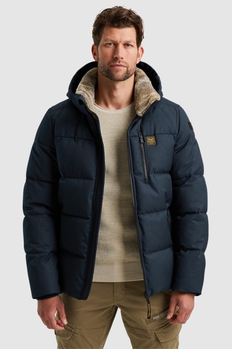 PME legend blauwe heren jas | Model vooraanzicht