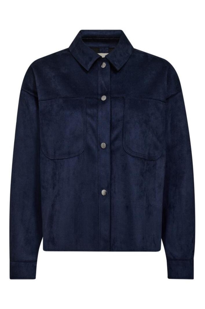 Freequent blauwe dames jas | Vooraanzicht