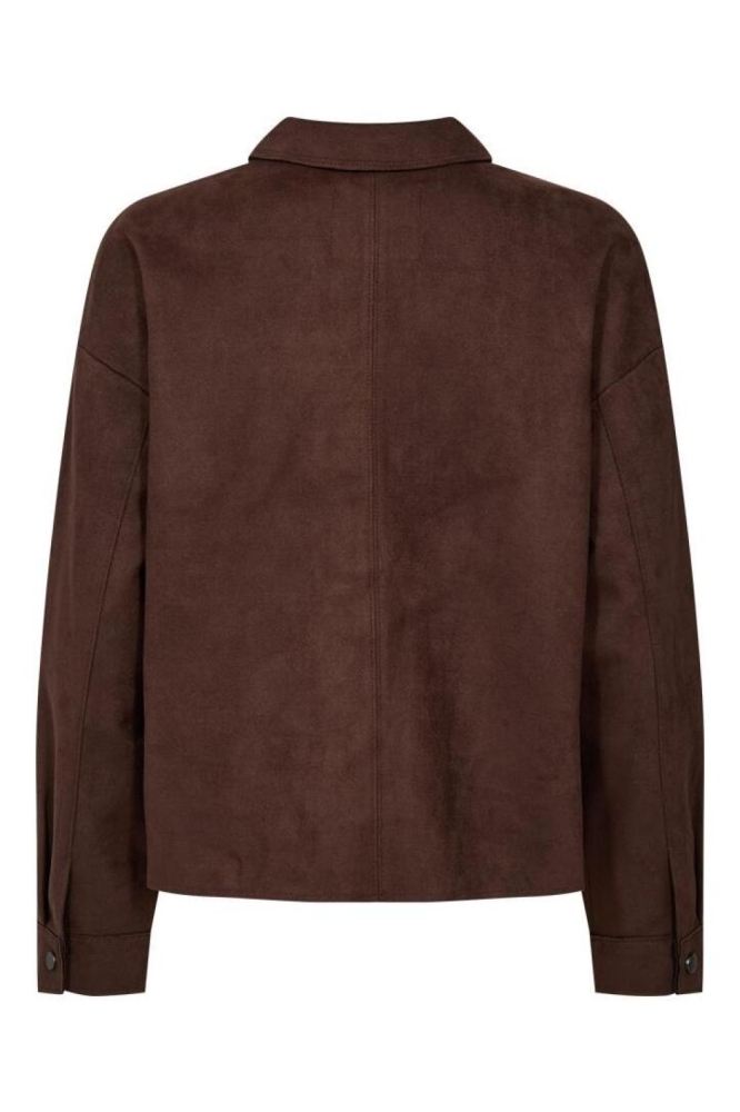 Freequent bruine dames jas | Achteraanzicht