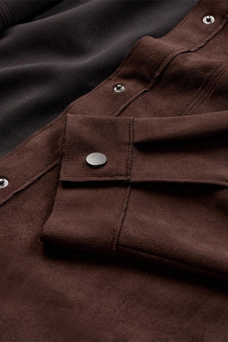 Freequent bruine dames jas | Kleurstaal