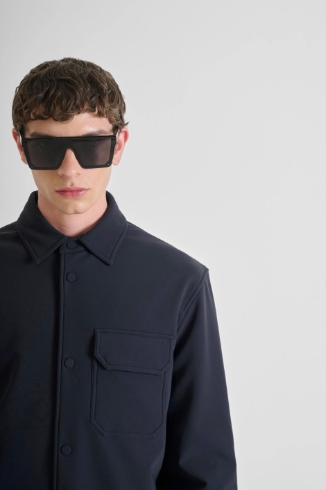 Antony Morato blauwe heren overhemd | Close up