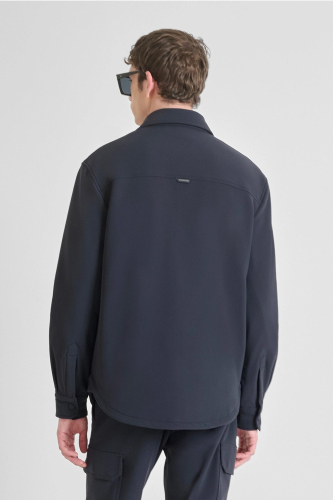 Antony Morato blauwe heren overhemd | Model achteraanzicht