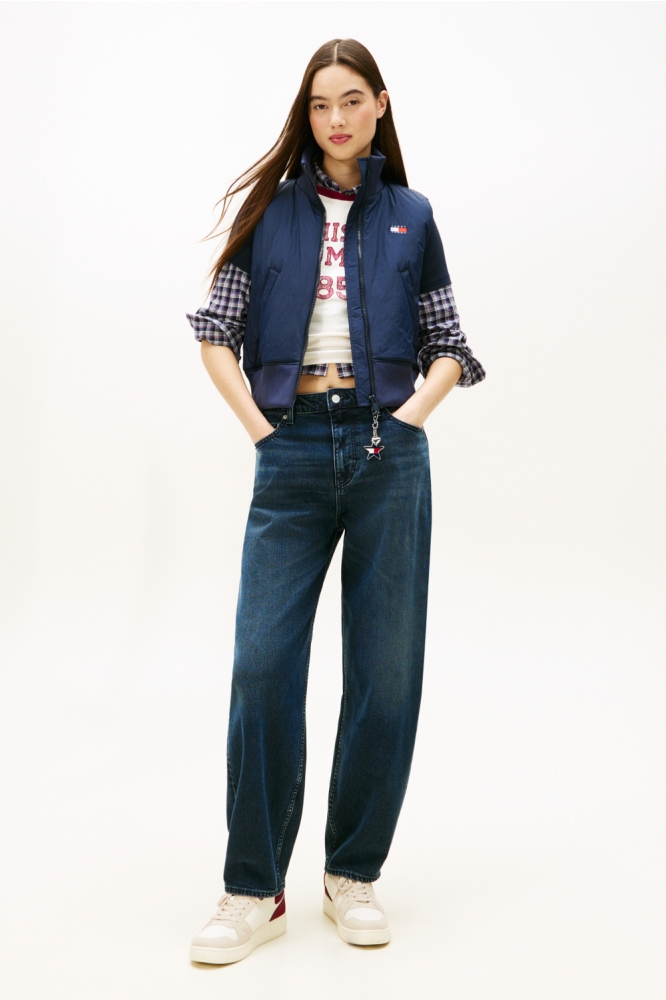 Tommy Jeans blauwe dames jas | Model
