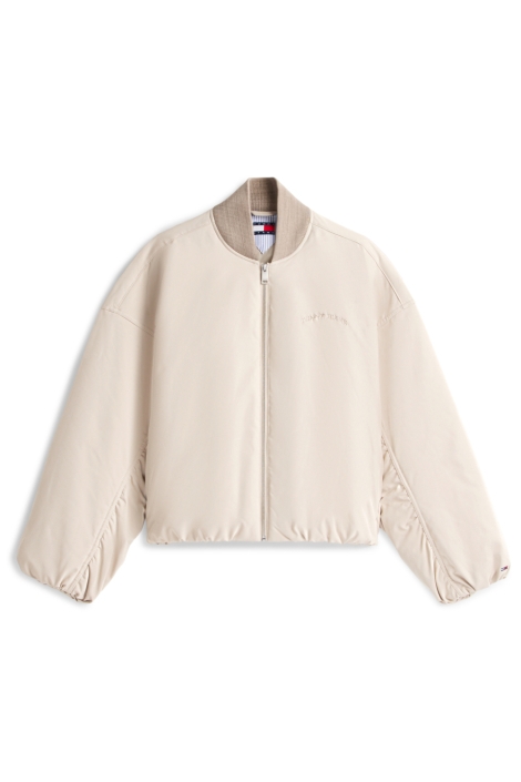 Tommy Jeans beige dames jas | Vooraanzicht
