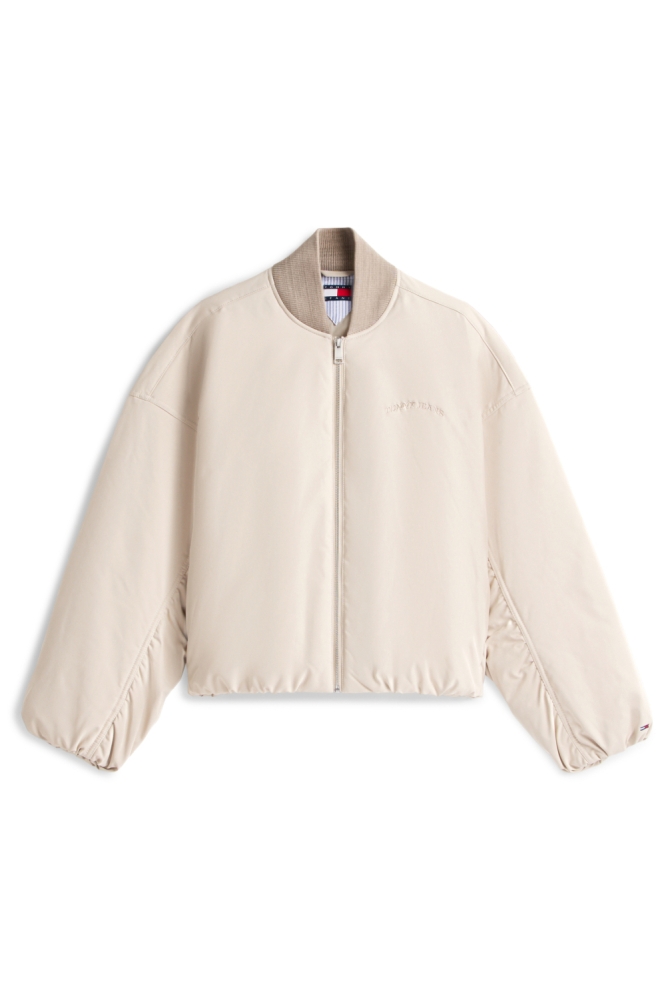 Tommy Jeans beige dames jas | Vooraanzicht