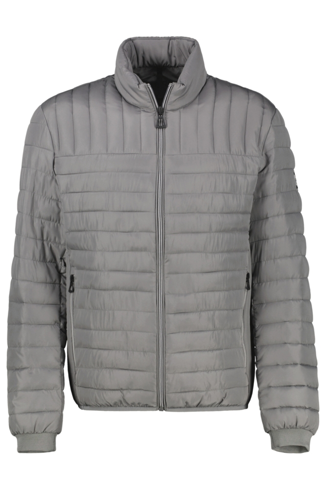 Lerros grijze heren jas | Model vooraanzicht