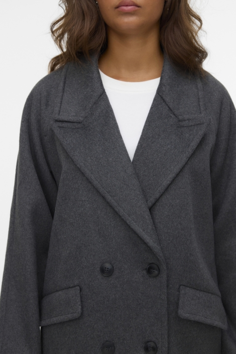 Vero Moda grijze dames jas | Close up